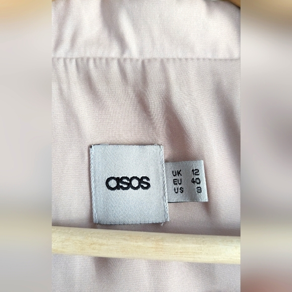 ASOS mauve satin zip up bomber jacket / blazer - Picture 5 of 7